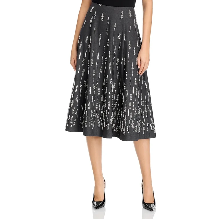 Cinq a Sept Selene Beaded Midi Skirt