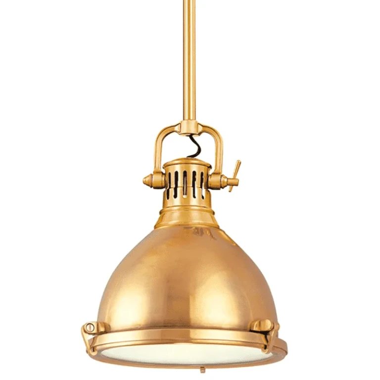 Pelham 12" Pendant Light in Aged Brass