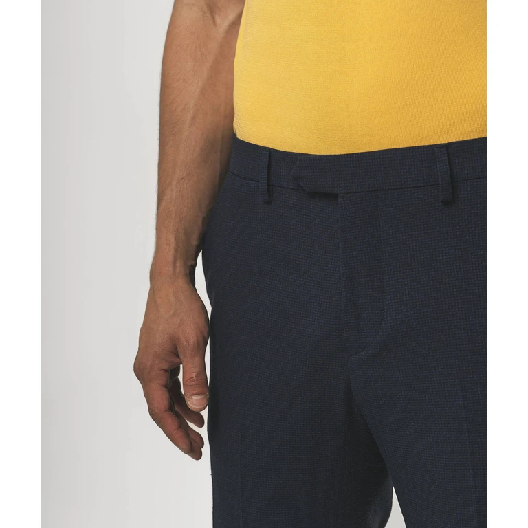 Larusmiani Wool And Linen Trousers Venice Beach Blue Sportswear - Men