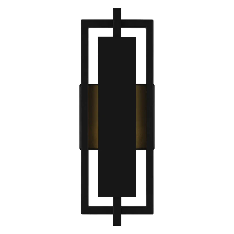 Matte Black LED Outdoor Wall Lantern from the Pointsett Collection