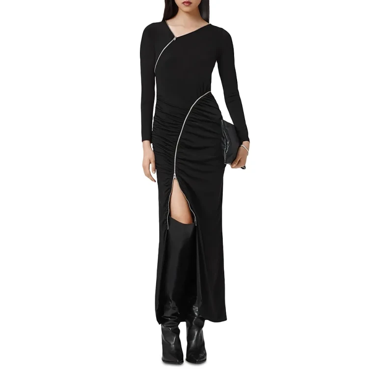 Allsaints Elsie Zipper Maxi Dress