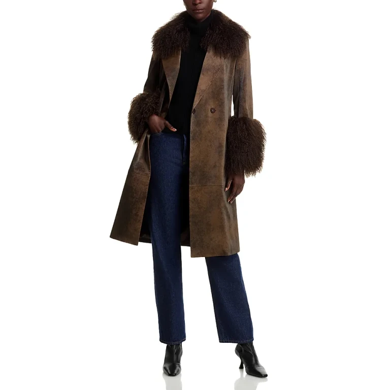 Kobi Halperin Viv Shearling Trim Coat