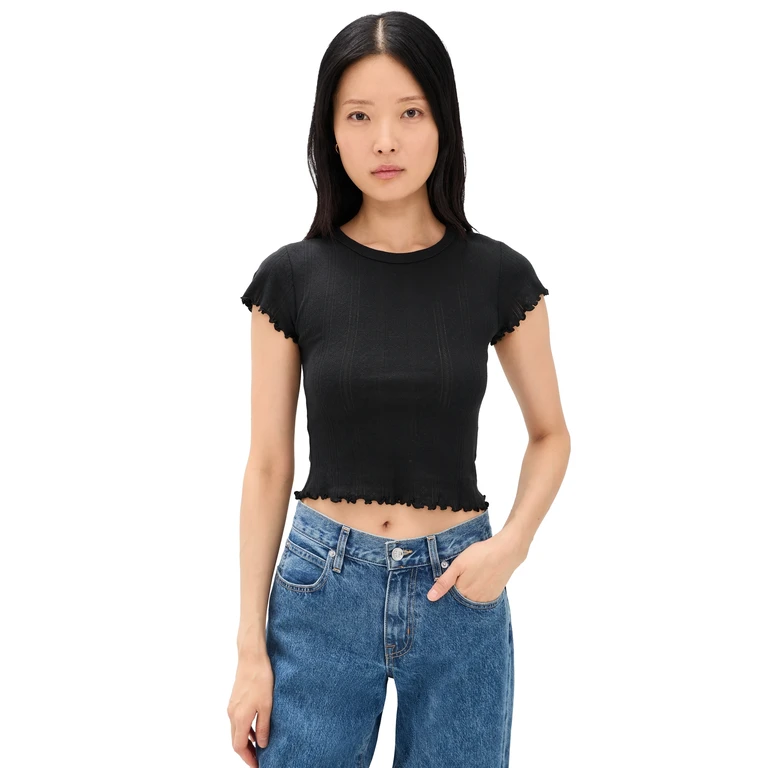 DAZE Lily Tee Black S