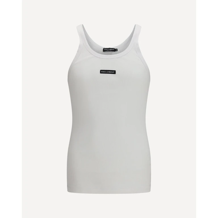 DOLCE & GABBANA Cotton printed tank Top Male 50