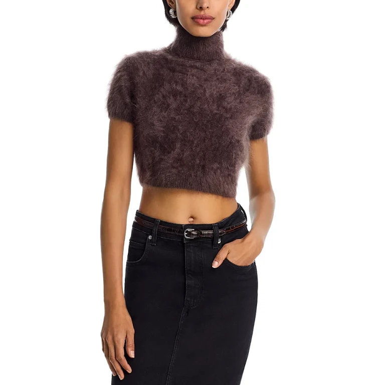 Frame The Teddy Cashmere Cropped Turtleneck Sweater