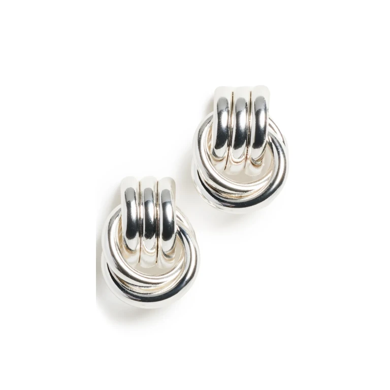 Heaven Mayhem Baby Knot Silver Earrings Silver One Size