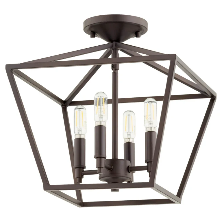 Oiled Bronze Four Light Dual Mount from the Gabriel Collection