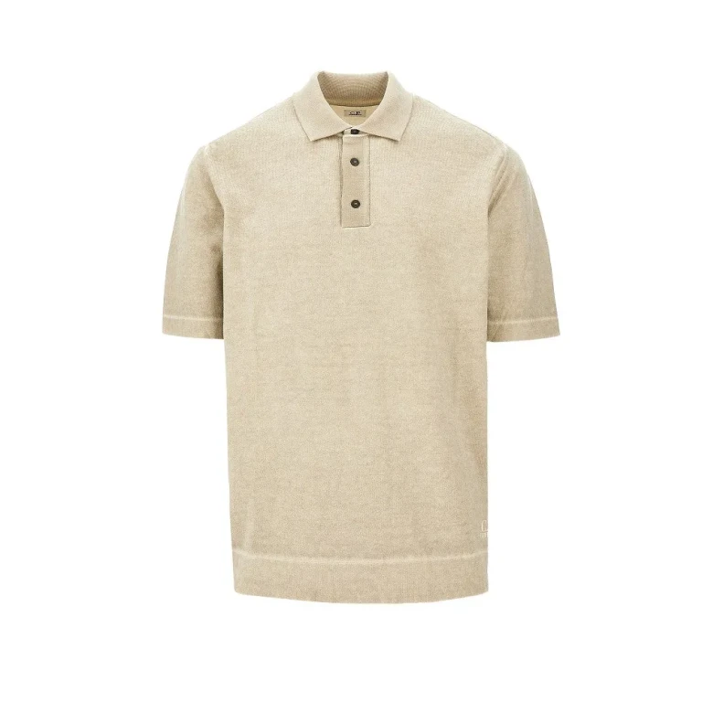 CP COMPANY Garment-dyed cotton polo shirt Man S