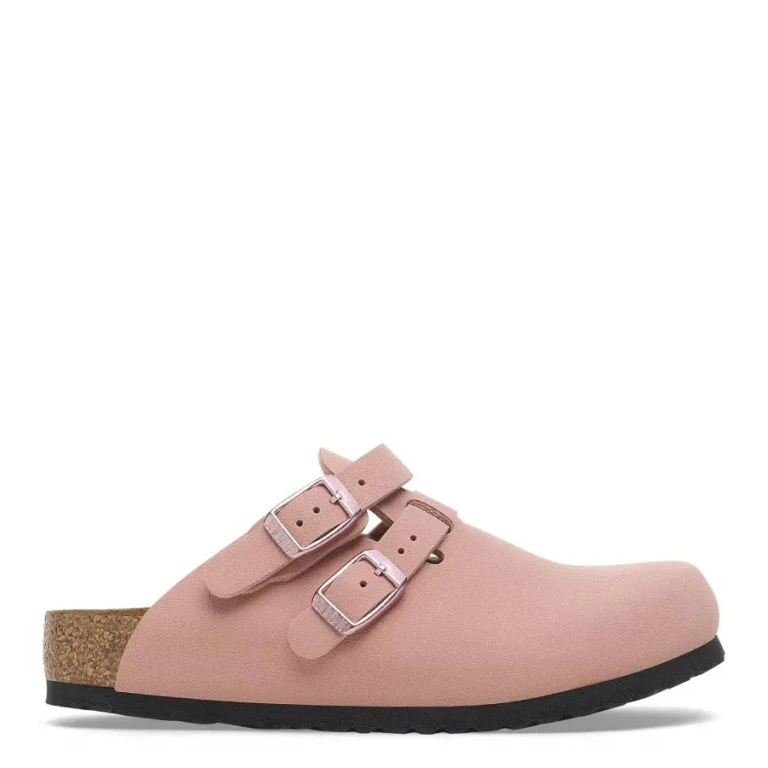 Birkenstock Kids Pink Clay Kay Birko-Flor Birkibuc Clogs