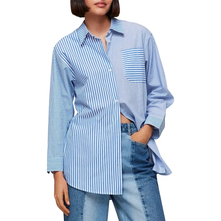 Whistles Millie Striped Oversized Shirt