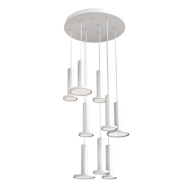 Luna 9-Light LED Pendant in White