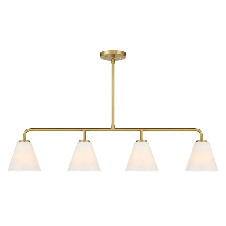 Blair 4-Light Linear Chandelier in Warm Brass