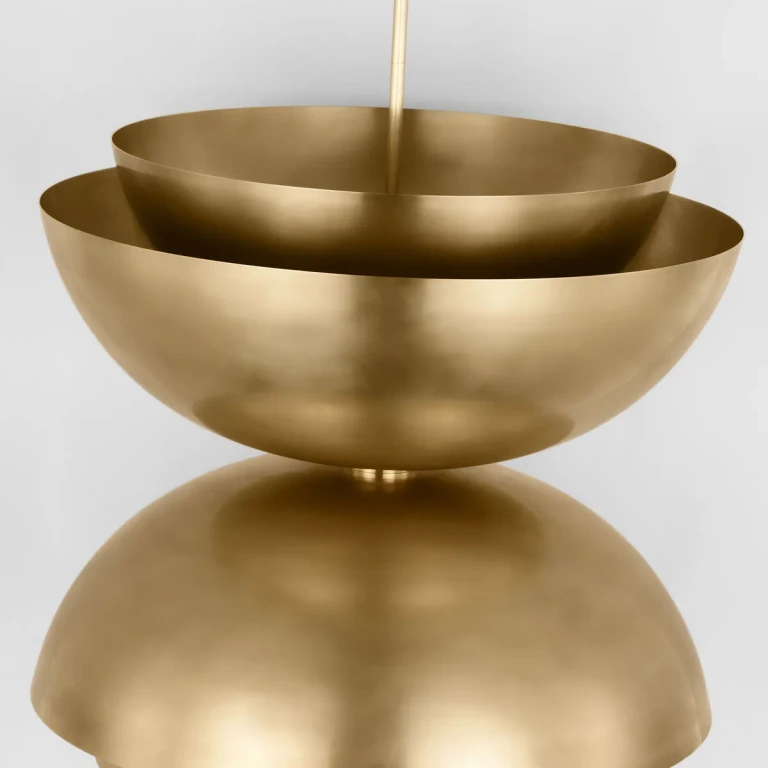 Natural Brass LED Pendant from the Shanti Collection