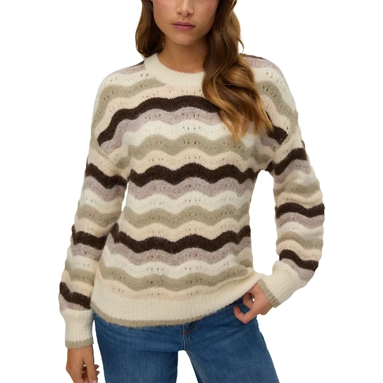 Vero Moda Vmdoja Long Sleeve O Neck Pullover Sweater
