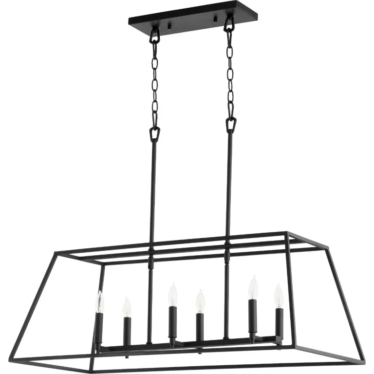 Quorum Gabriel 6-Light 15" Pendant Light in Noir