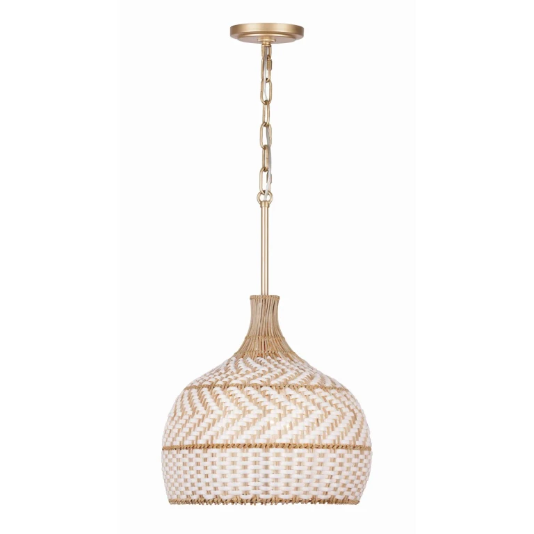 Soft Gold Three Light Pendant from the Zanzibar Collection
