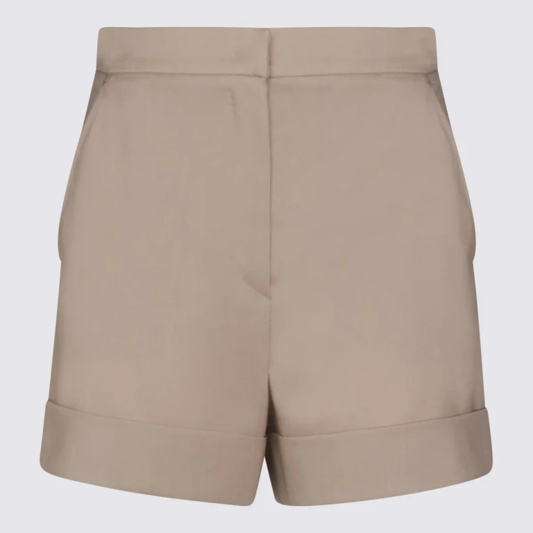 Max Mara Beige Wool Blend Shorts