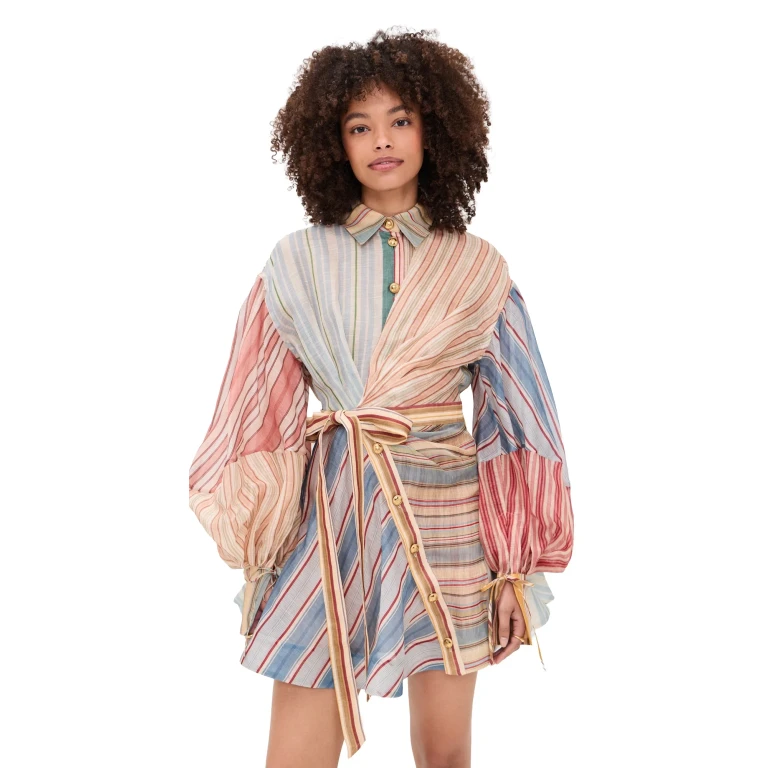 ZIMMERMANN "Rebellion" Button Mini Dress