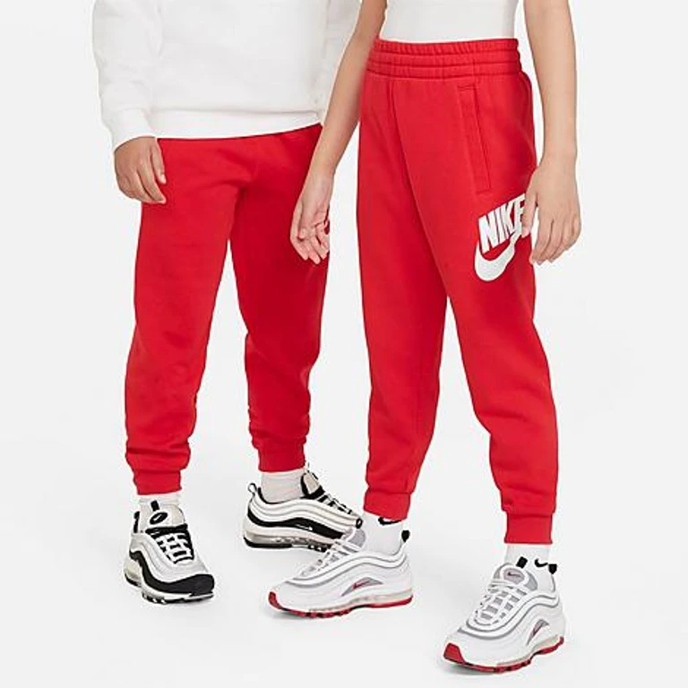 Nike Big Kids Club Fleece Jogger Pants in University Red/White Size: XS