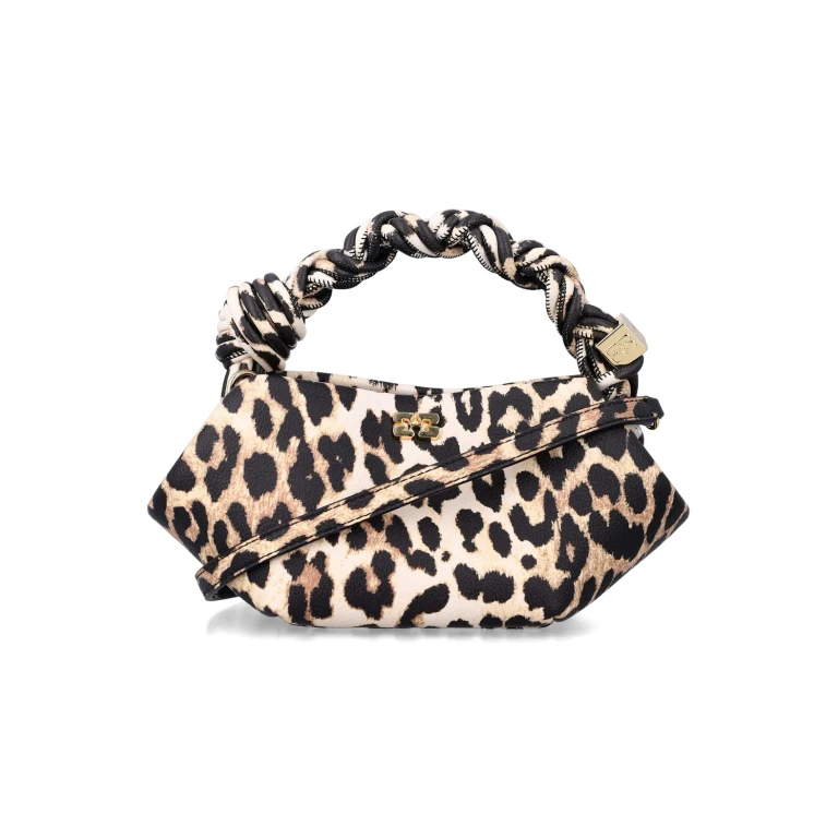 Ganni Leopard Grained Mini Bou Bag