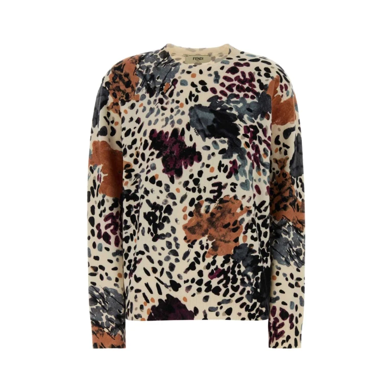 Ganni Printed Wool Blend Sweater