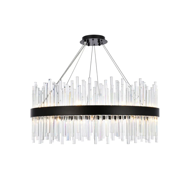 Black 18 Light Chandelier from the Dallas Collection