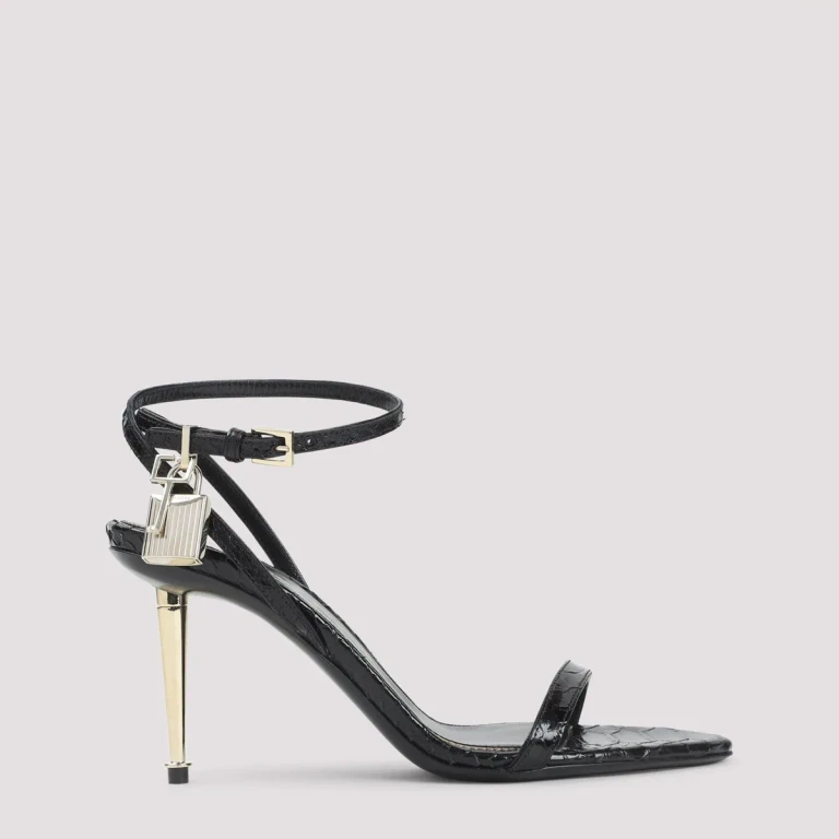 Sandales Tom Ford en python imprimé semi-brillant