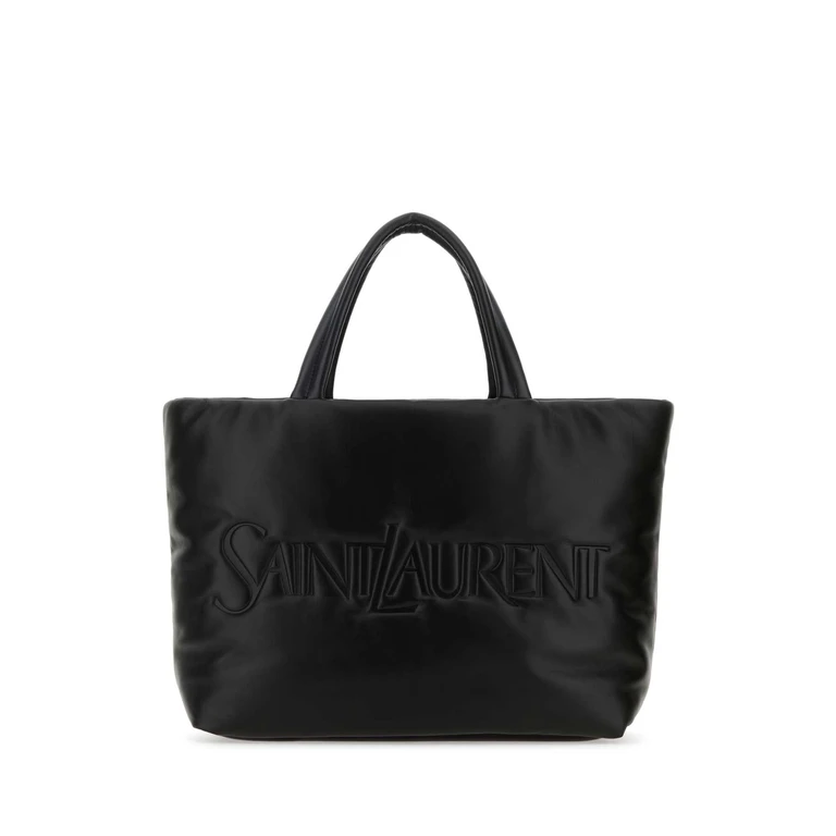 Black Nappa Leather Saint Laurent Shopping Bag Nero Borse A Mano - Men