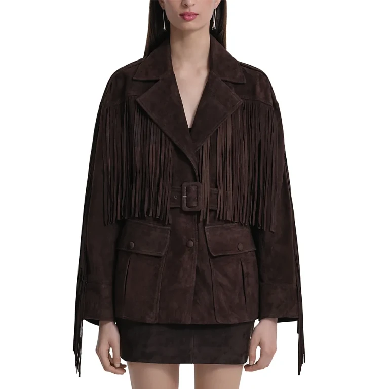 Nour Hammour Cassidy Suede Fringe Jacket