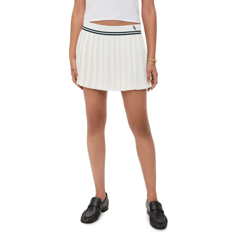 Sporty & Rich SRC Abigail Skirt Ecru/Forest L