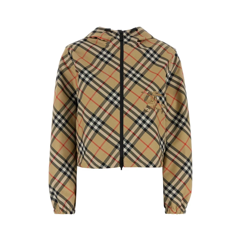 Burberry Embroidered Twill Reversible Jacket Sandipcheck Polyester Giubbini - Women
