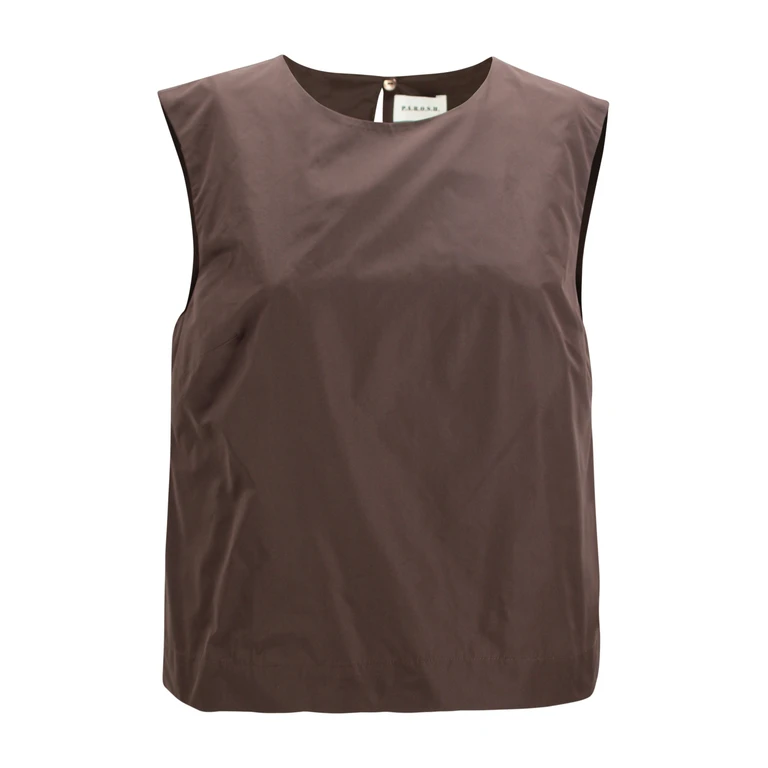 Parosh Shirts Brown Taffetà - Women