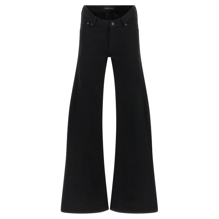 Balenciaga Black Cotton Flared Jeans Clothing - Women