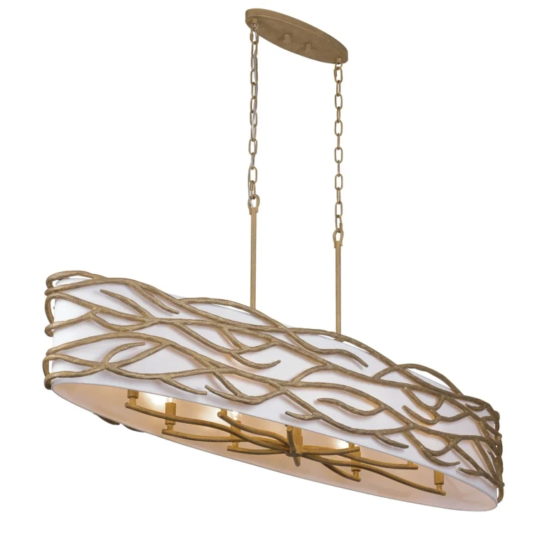 Ashen Gold Ten Light Island Pendant from the Branch Reality Collection