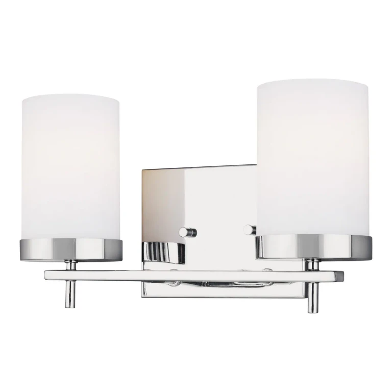 Chrome Two Light Wall Bath from the Zire Collection