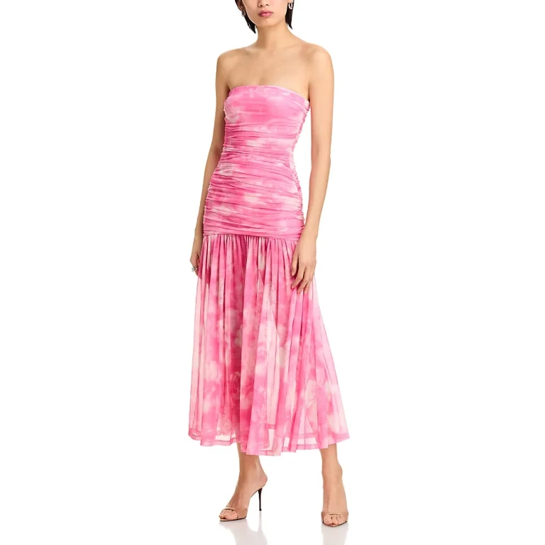 Bardot Solana Printed Mesh Maxi Dress