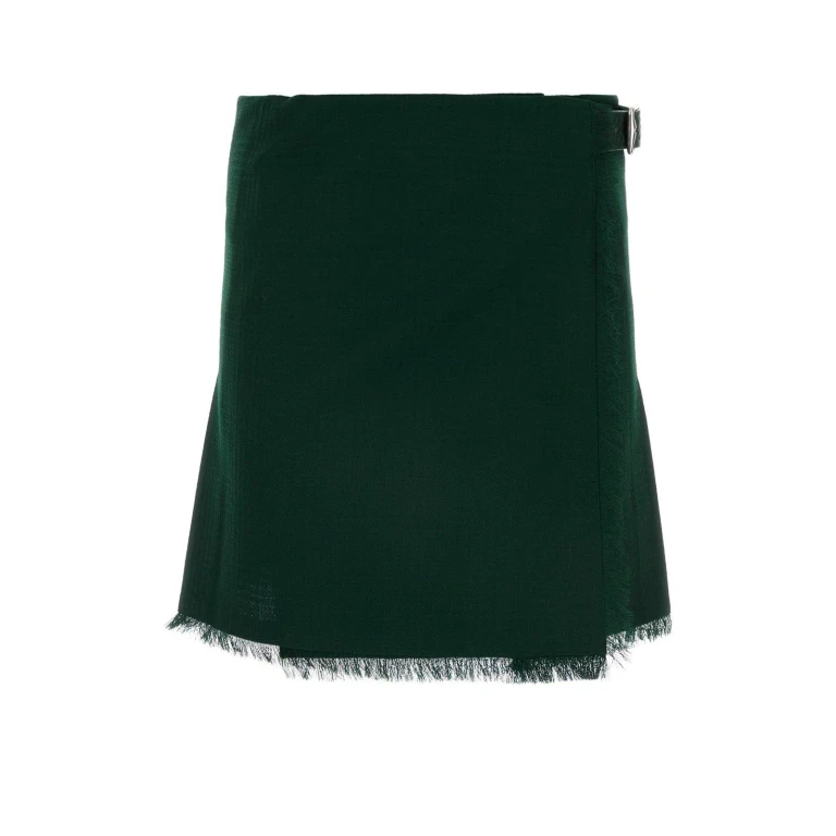 Burberry Pleated Fringed-edge Mini Skirt