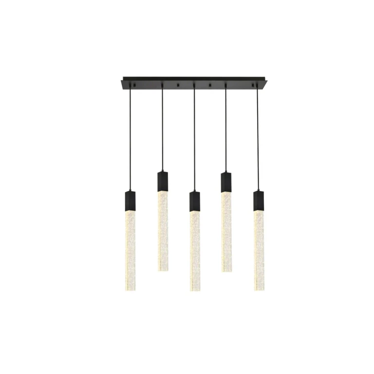 Black Five Light Pendant from the Weston Collection