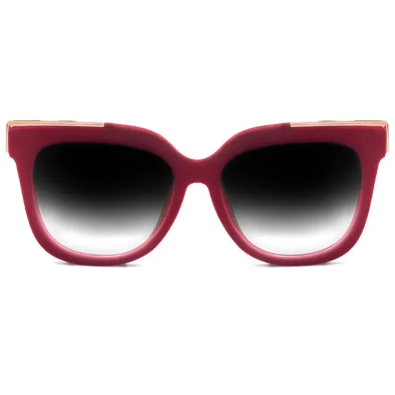 Coco - Red Velvet Frame Black Lens Wayfarer Sunglasses