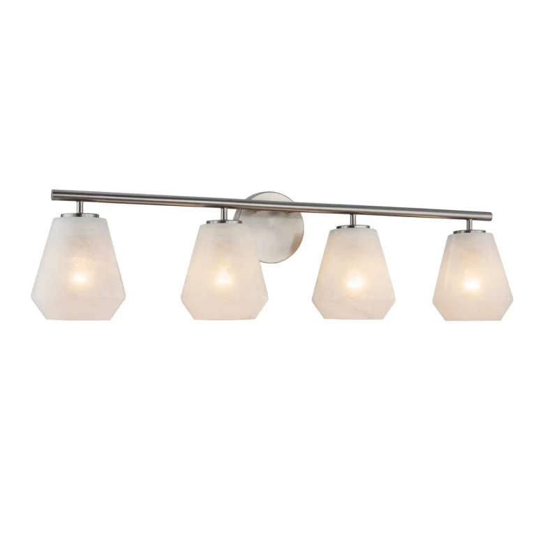 Brushed Nickel Bathroom Vanity Light from the Brooke Collection