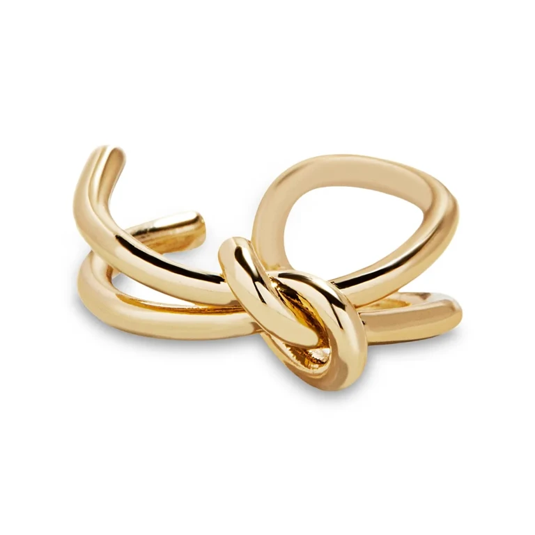 Baublebar Gold Ties Knotted Split Band Ring