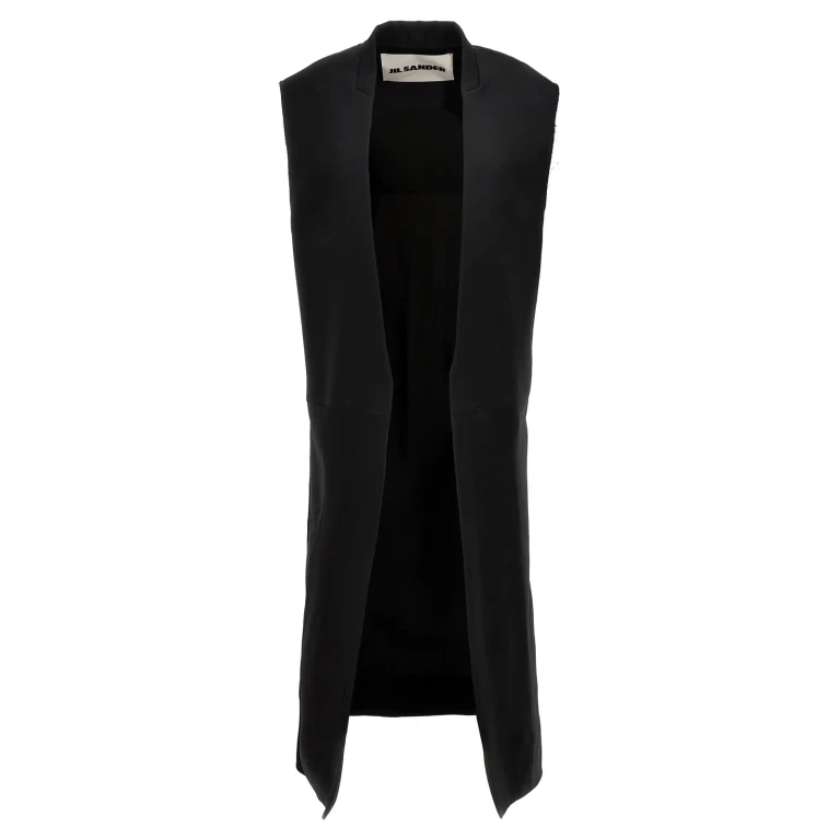 Jil Sander Two-material Long Vest