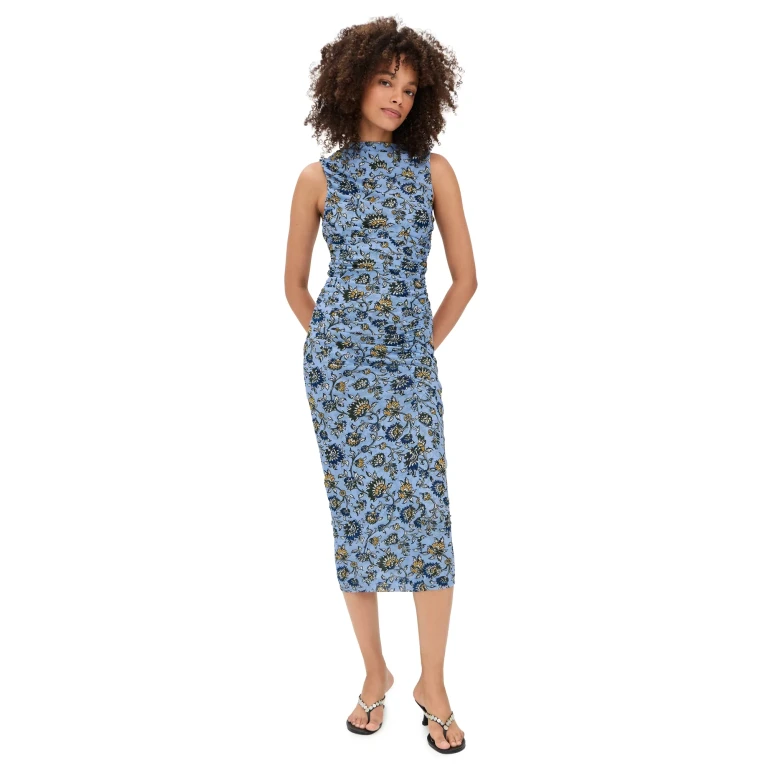 Veronica Beard Jean Sylviani Dress Ice Blue Multi S