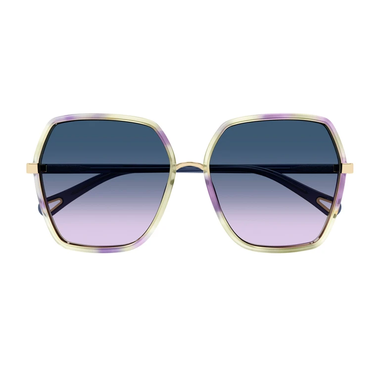 Chloé CH0262S Linea 002 Havana Blue Multicolore Bio-injected Occhiali Da Sole - Women
