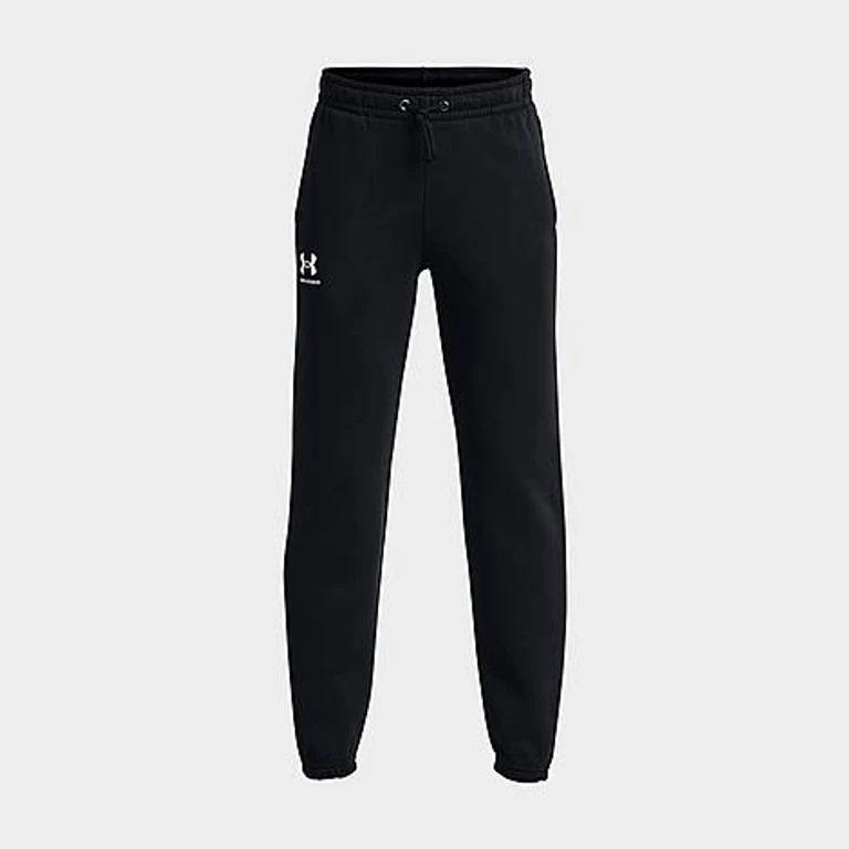 Under Armour Boys Big Kids Icon Fleece Jogger Pants in Black/White Size: XS