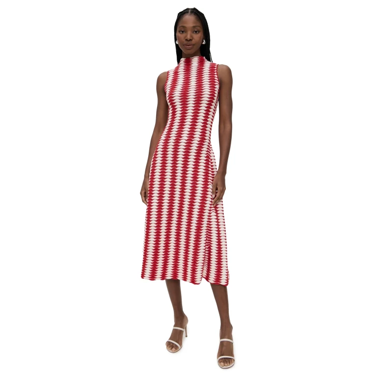 De Loreta Montebello Dress Red/White XL