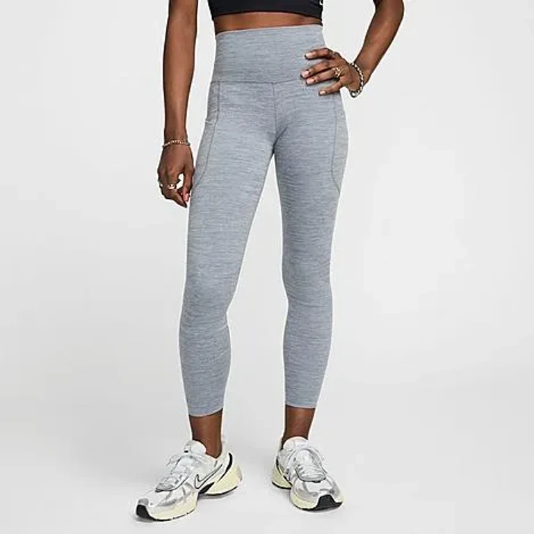 Nike Women's One Dri-FIT High-Rise 7/8 Training Tights in Smokey Blue/Black Size: XXS