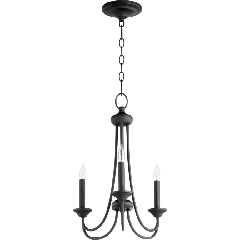 Quorum Brooks 3-Light 21" Transitional Chandelier in Noir