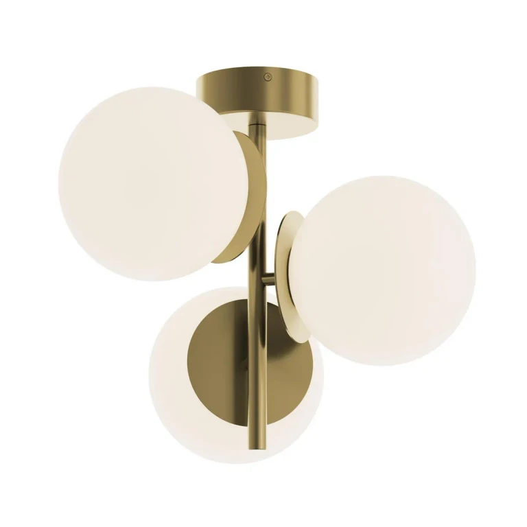 Light Antique Brass LED Semi-Flush Mount from the Arren Collection