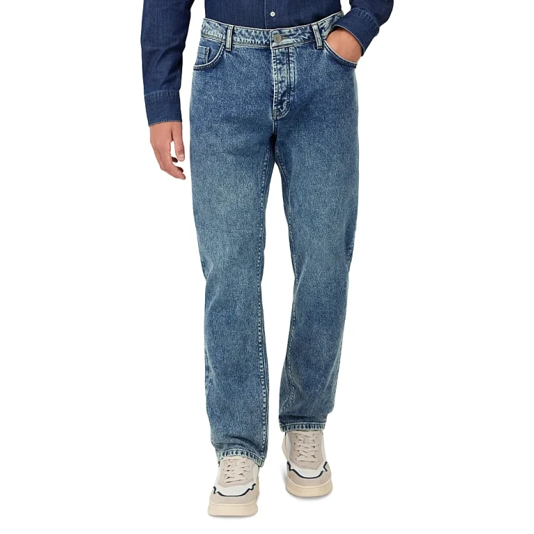 Boggi Milano Straight Fit Jeans in Medium Blue
